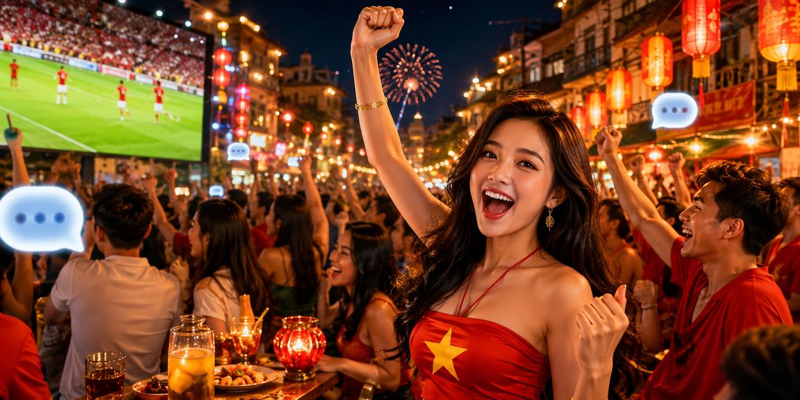 Người dùng Hà Nội xem kèo bóng đá trực tuyến vào buổi tối tại chợ đêm
